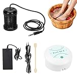 Weciau Ionen Fußbad, Ionen Fussbad Detox, Ionic Foot Bath Detox Machine, Elektrolyse Fussbad Entgiftung, Ionic Foot Spa Set, Tragbare Fußspa Reinigungsmaschine (Ohne Becken)