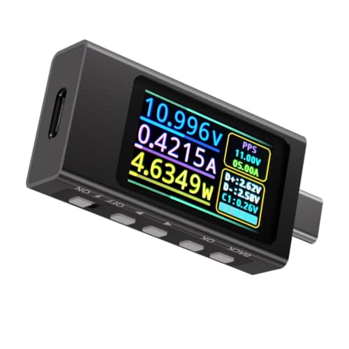Probador Type-C KWS-X1 para solucionar cargas lentas con medidor voltaje amperímetro digital