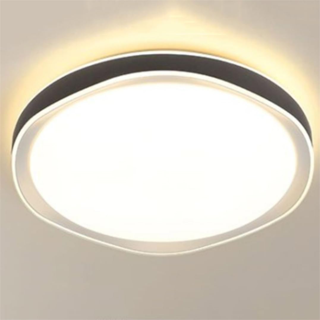 JXYDJH Dimmable Bedroom Ceiling Lighting Fixtures, Matte Black LED Ceiling Lamp Ultra-Thin 3.9'' Flat Lamp Shade 3CCT Mounted Ceiling Lighting Fixtures for Master Bedroom Living Room,36W 19.7 Inch