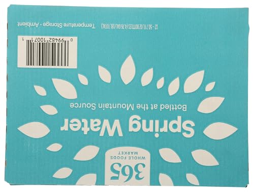 Image of 365 By Whole Foods Market, Water Spring Flat Cap, 50.7 Fl Oz, 12 Pack