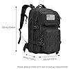 Geebymol 45L Military Tactical Backpacks Large Molle Army Assault Pack 3 Day Bug Out Bag Laptop Bag for Hiking Treeking Black Hunting Rucksack with 4 Flag Patches (Black) #1