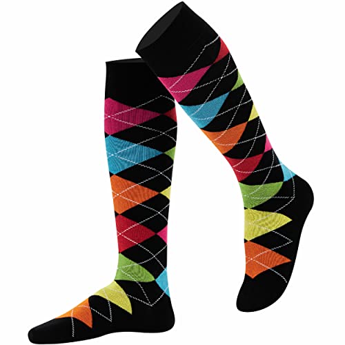 Image of Mysocks Unisex Knee High Long Socks Argyle