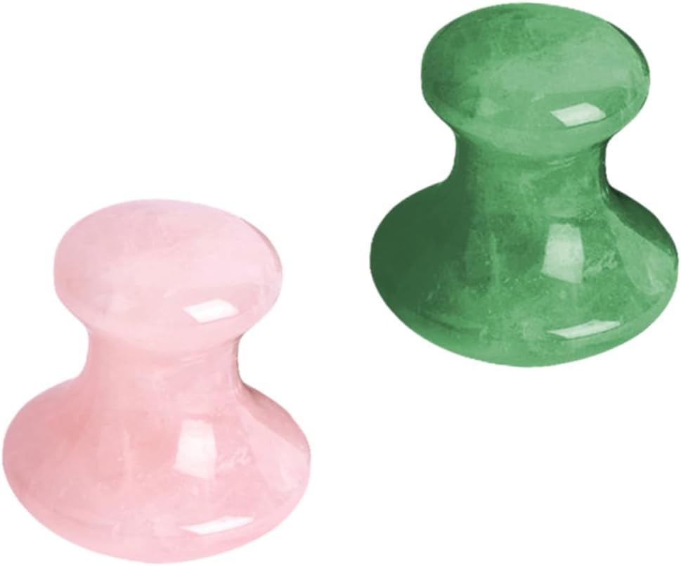 2pcs Crystal Gua Sha Massage Stones Set Facial and Back Scraping Tools for Relaxation and Skin Care