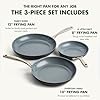GreenPan Lima Hard Anodized 8" 10" & 12" Frying Pan Skillet Set, Ceramic Nonstick, PFAS-Free Nontoxic Pots & Pans, Oven & Broiler Safe, Stainless Steel Handles, Cookware for Eggs & Omelet, Gray #2