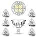 ALIDE MR16 GU5.3 Led Bulbs 5W,Replace 35W Halogen Equivalent,6000K Daylight Bright Cool White,12V Low Voltage Bulb for Track Recessed Ceil Outdoor Landscape Lighting,Not Dimmable,400lm,38 Deg,6 Pack