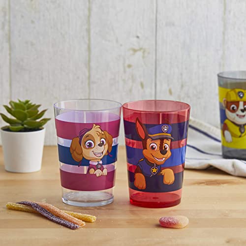Zak Designs 14.5Oz Paw Patrol Nesting Tumbler Set Includes Durable Plastic Cups, Fun Drinkware Is Perfect For Kids, 4Pk (14.5Oz, Chase & Marshall & Skye) #TOP7