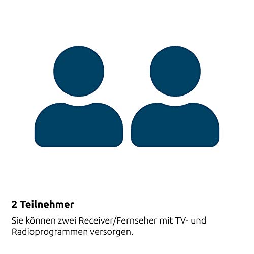 TechniSat DIGIDISH 33 – Satelliten-Schüssel für 2 Teilnehmer (33 cm kleine Sat Anlage -...