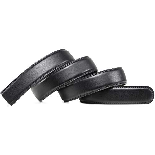 Image of Founders & C Mens Leather Ratchet Belt Strap Only 1 3 /8 inch Without Buckle,Replacement Strap Suitable for 40MM Slide Buckle
