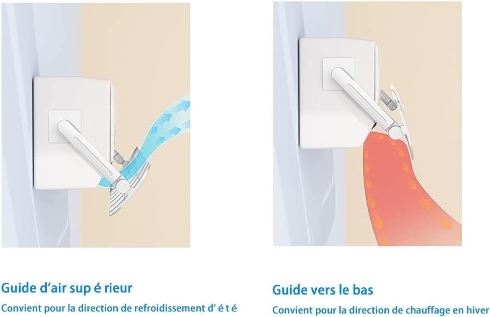 Déflecteur de climatisation réglable pour climatiseur mural et unité split - 2