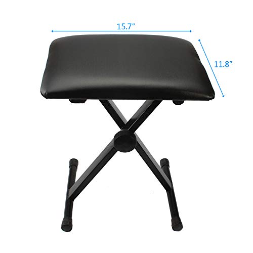 Image of Ktaxon Single X Keyboard Stand and Bench Set Adjustable Height