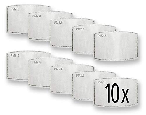 LUFTTY Behelfs Mundschutz, Mund und Nasenschutz mit Filter | Community Maske | Gesichtsmaske waschbar mit verstellbaren Ohrschlaufen | Innen Baumwolle, außen Polyester (XFilter - 10er Pack) LUFTTY Behelfs Mundschutz, Mund und Nasenschutz mit Filter | Community Maske | Gesichtsmaske waschbar mit verstellbaren Ohrschlaufen | Innen Baumwolle, außen Polyester (XFilter - 10er Pack)