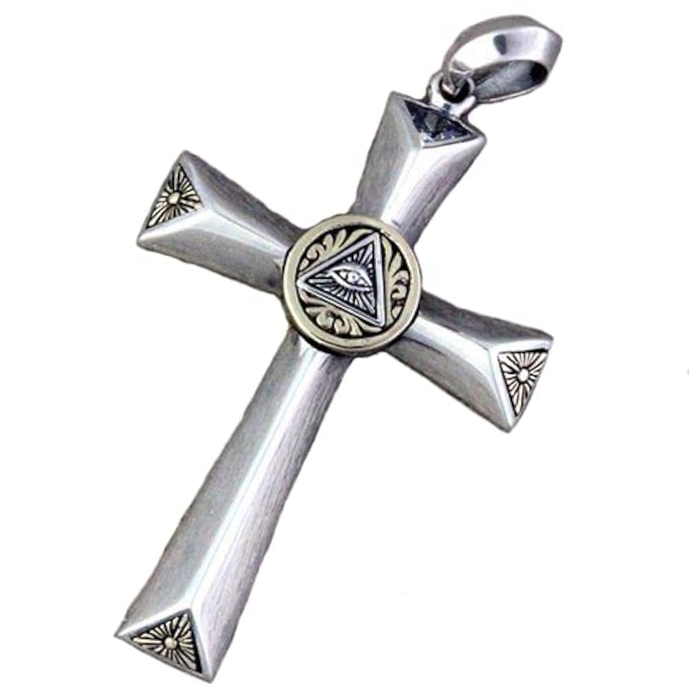 Amazon.co.jp: Zocalo Eye of Providence Cross Pendant ZPDG