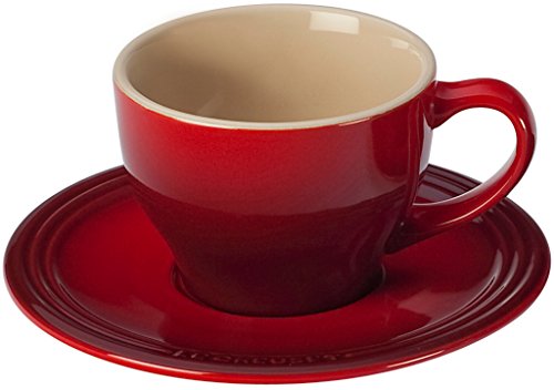 Le Creuset Stoneware Cappuccino Cups and Saucers