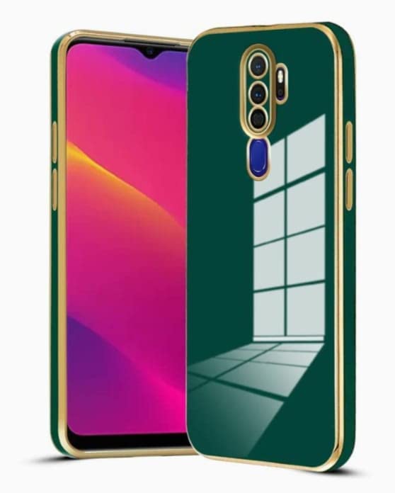 6D Chrome Back Cover Case for Oppo A5 2020 Oppo A9 2020 (Gold