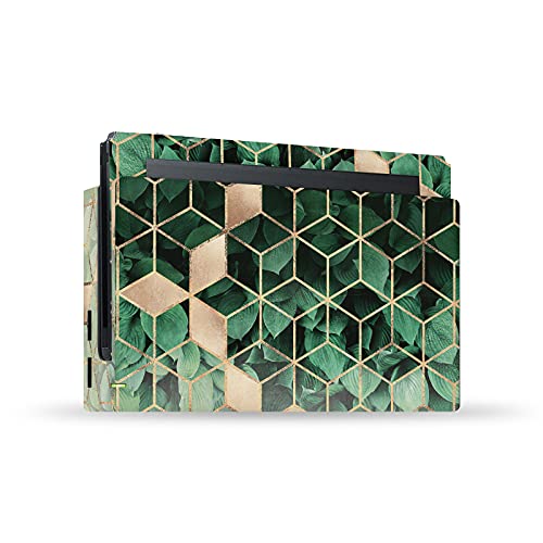 Skin Nintendo Switch Vinyle Contre Rayures Autocollant de Jeu Feuilles et Cubes Art