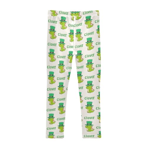 Dinosaurs Hats Pattern Girls Leggings Soft Comfortable Athletic Leggings Dancing Pants for 4-10 Years2
