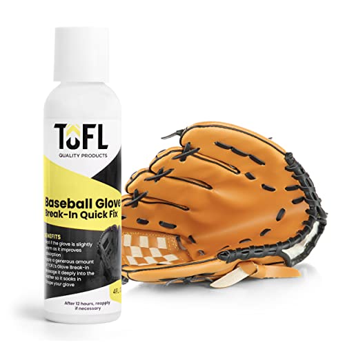 Tofl Baseball Glove Oil To Break In Gloves | Break In Glove Of All Types Of Baseball Gloves & Softball Gloves, Baseball Mitts, Catchers Glove, Fielding Glove, Pitcher's Mitt | 4.0 Oz. Bottle #TOP1