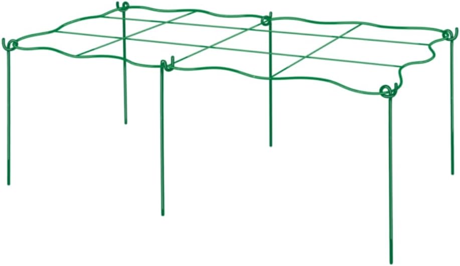 Gardener's Supply Company Grow Through Flower Plant Support | Sturdy Powder Coated Metal Grid Flower Support for Outdoor Plants & Young Flowering Blooms | 32-3/4" L x 16-1/2" W - (Set of 2)
