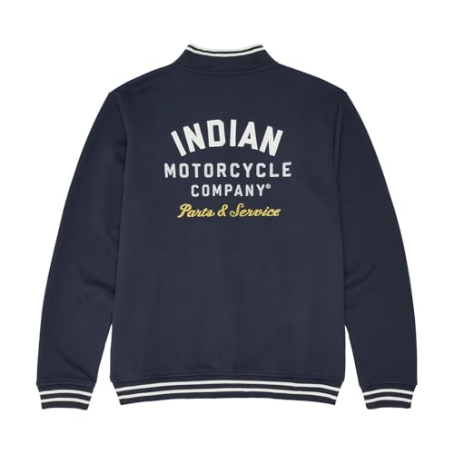 Indian Motorcycle Men's Embroidered Parts & Service Bomber, Navy2