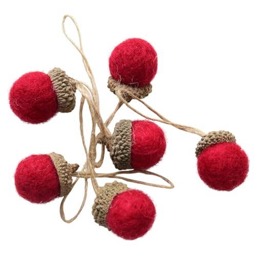 HIAKDOFT Wolle Filz Weihnachtsanhänger Tannenzapfen Eichel Deko Zum...