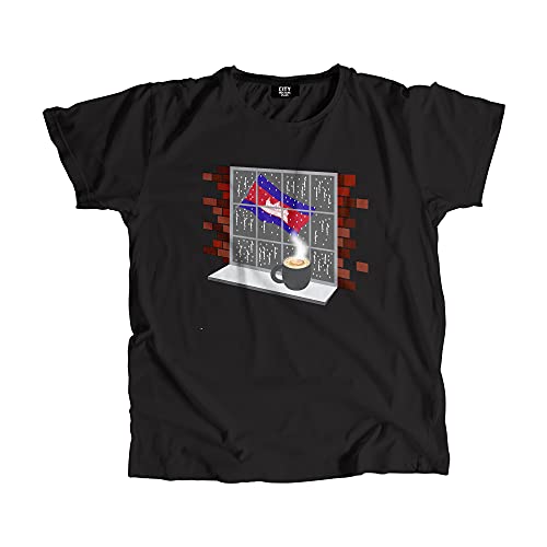 T-shirt Cambodge Coffee Rain unisexe en coton confortable