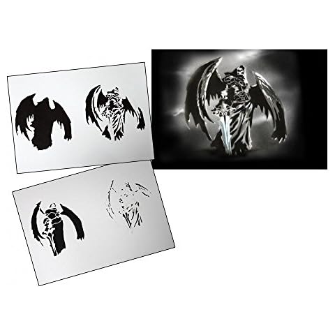 UMR-Design Step by Step Airbrush Stencil Template AS-106 M ca. 5,11" x 3,95" Cover