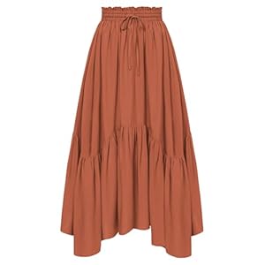 Scarlet Darkness Maxi Skirts for Women High Waist Renaissance Skirt Long Skirt with Pockets