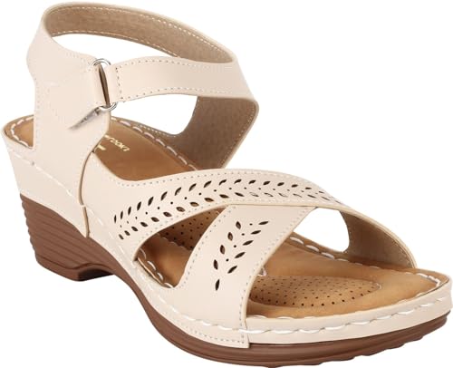 XE Looks Comfortable Doctor Sole Wedges Sandals For Women - Image 4