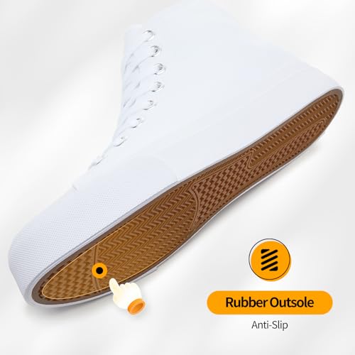 Image of ZGR Womens High Top Canvas Sneakers,Lace-up Canvas Shoes,Casual Tennis Walking Shoes