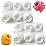XIANJIA 2 Pièces Moule Trompe L'oeil Fruit, Moule Silicone Framboise, 6 Cavities Moules Silicones, Moules à Pâtisserie, Silicone Dessert Mold for Cakes, Chocolates, Jellies, Creative Baking Creations