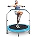 SereneLife Fitness Trampolin Indoor, Ø 102 cm – Faltbarer Rebounder mit Rückprall & Höhenverstellbarem Griff, Bis 150KG, ideal für Zuhause, Cardio, Sport & Training