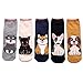 Produktbild Covers 5 Paare Kuschelsocken Damen Mädchen - Wintersocken mit Cartoon Hund Muster Wollsocken Sportsocken Damensocken