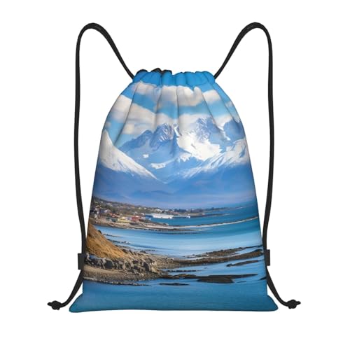 ASLKXOPEMG Mochila con cordón para deportes costeros, bolsa de gimnasio, bolsa de cuerda para yoga, viajes, Negro, S