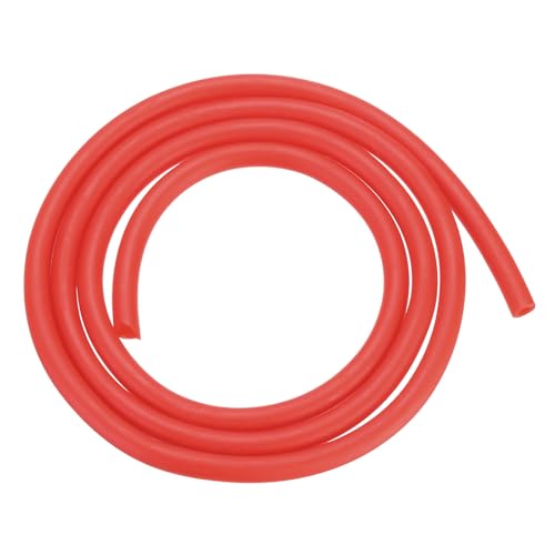 Rebower Natural Latex Rubber Tubing 1/8" ID x 1/4" OD 3ft Rubber Hose Highly Elastic [for Exercise, Stretching, Laboratory, Home Tube] - 3x6mm / Red