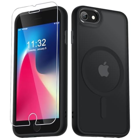 YENAPOON iPhone SE/8/7 Case with Screen Protector Cover