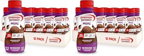 Premier Protein Shake MINIs,Chocolate,22g Protein,120 Calories,No Added Sugar,8.75 fl oz