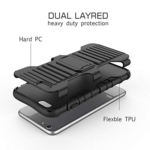 E-Tree Iphone 6 Plus/6S Plus Case, Heavy Duty Shockproof Case For Iphone 6 Plus /6S Plus (5.5") With Cross Body Strap Built-In Stand, Crossbody Lanyard Perfect For Go Outside And Kid Elderly,Black #TOP4