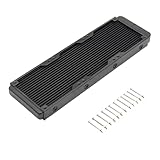 Xjdzineq 18 Rohre Wasserkühlung Heizkörper Aluminium Wärmetauscher Heizkörper für Computer CPU CO2 Cool Computer Kühlung