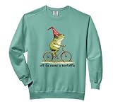 Off to Cause A Kerfuffle Funny Meme Frog Comfort Colors Adult Sweatshirt
