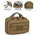 DSLEAF Tactical Gun Range Bag with 2 Handguns Capacity, Soft Pistol Case for Handguns with 8X Magazine Slots, Lockable Zipper and Extra Pockets