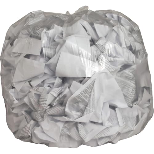 Genuine Joe GJO01015 Low-Density Flat Bottom Trash Can Liner, 45 Gallon Capacity, 46" Length x 40" Width x 0.60 mil Thickness, Clear (Box of 250)