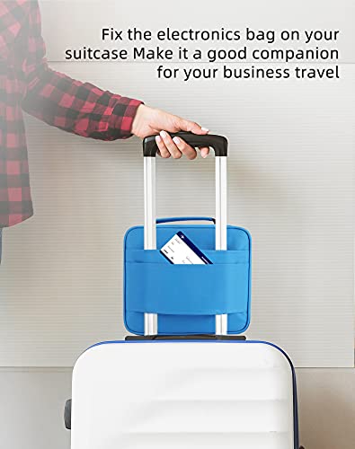 Electronics Organizer-Super Large 3 Layer Travel Cable Charger Storage Organizer bag with Shockproof Pokect for Tablet, Cord Organizer Case with DIY Storage Area,Tech Pounch for Electronic Accessories