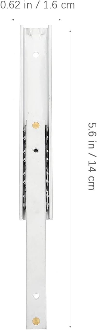 Drawer Rolling Bearing Slip Rail 2pcs 16mm Slides Cabinet Drawer Aluminum Tracks 140mm Length Cupboard Furniture Hardware