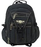 Mochila Lona Resistente Escolar Trabalho Passeio Viagem Masculina Feminina (Preto)