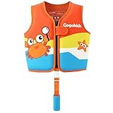 Gogokids Chaleco salvavidas para niños de 15 a 30 kg, traje de baño...