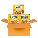 belVita Soft Baked Breakfast Bars Variety Pack, Banana Bread and Oats & Chocolate, 3 Boxes of 5 Packs (1 Biscuit Per Pack)