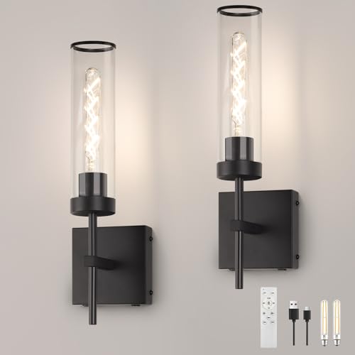 Wall Sconces,Battery Operated Wall Sconce 10400mAh Fast Chargin Endurance 150 Hours Infinitely Dimmable with Remote Control Wireless Wall Lights for Bedroom Living Room Hallway