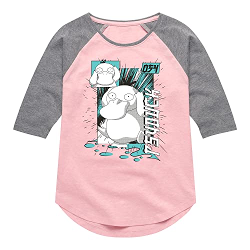 HYBRID APPAREL - Pokémon - Psyduck Anime - Girls Raglan Graphic T-Shirt