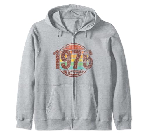 46 cumpleaños vintage 1976 clásico ropa retro Sudadera con Capucha