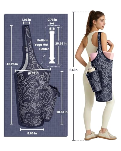 image for sportsnew Yoga Mat Bag for Women with Drawstring Pocket & Inner Pocket